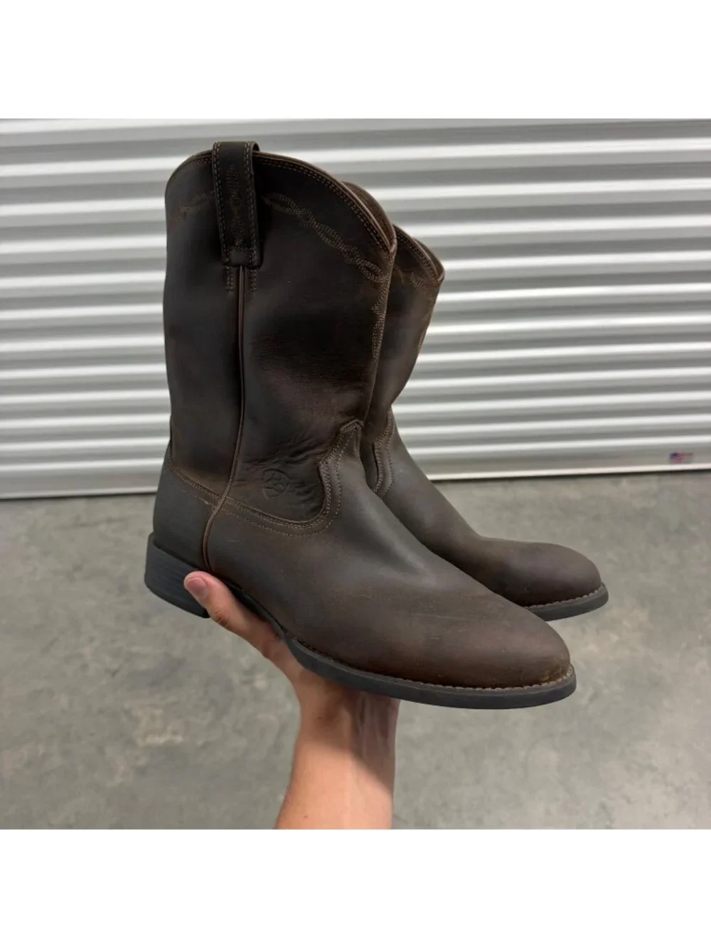 Ariat Roper Leather Western Cowboy Boots Mens 10.5EE Brown Durable Comfortable